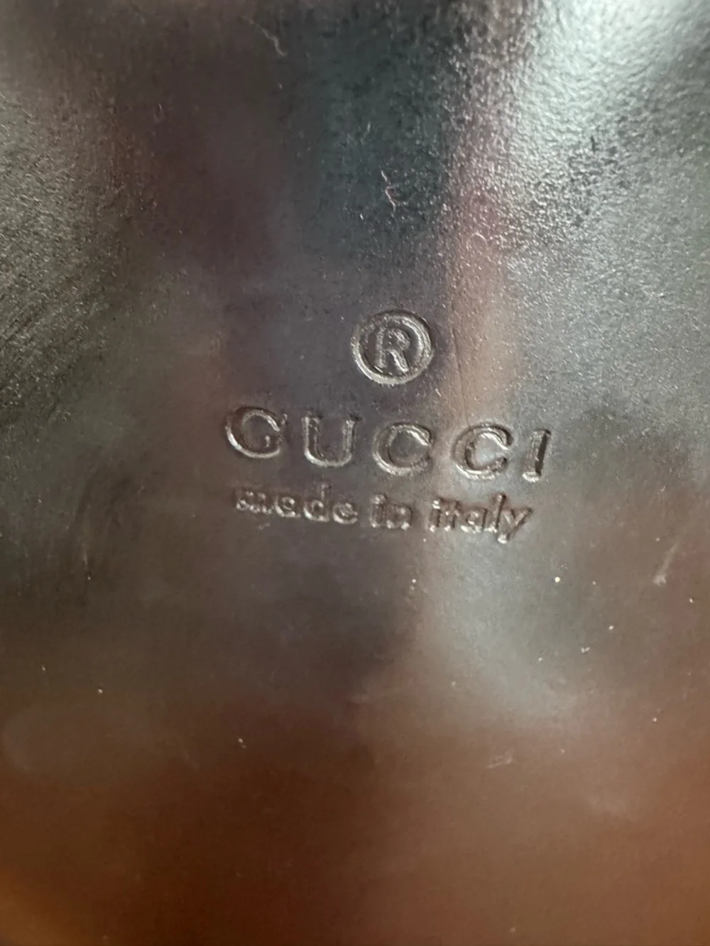 Vintage Gucci Black Leather Satchel with Bamboo Top Handles with COA